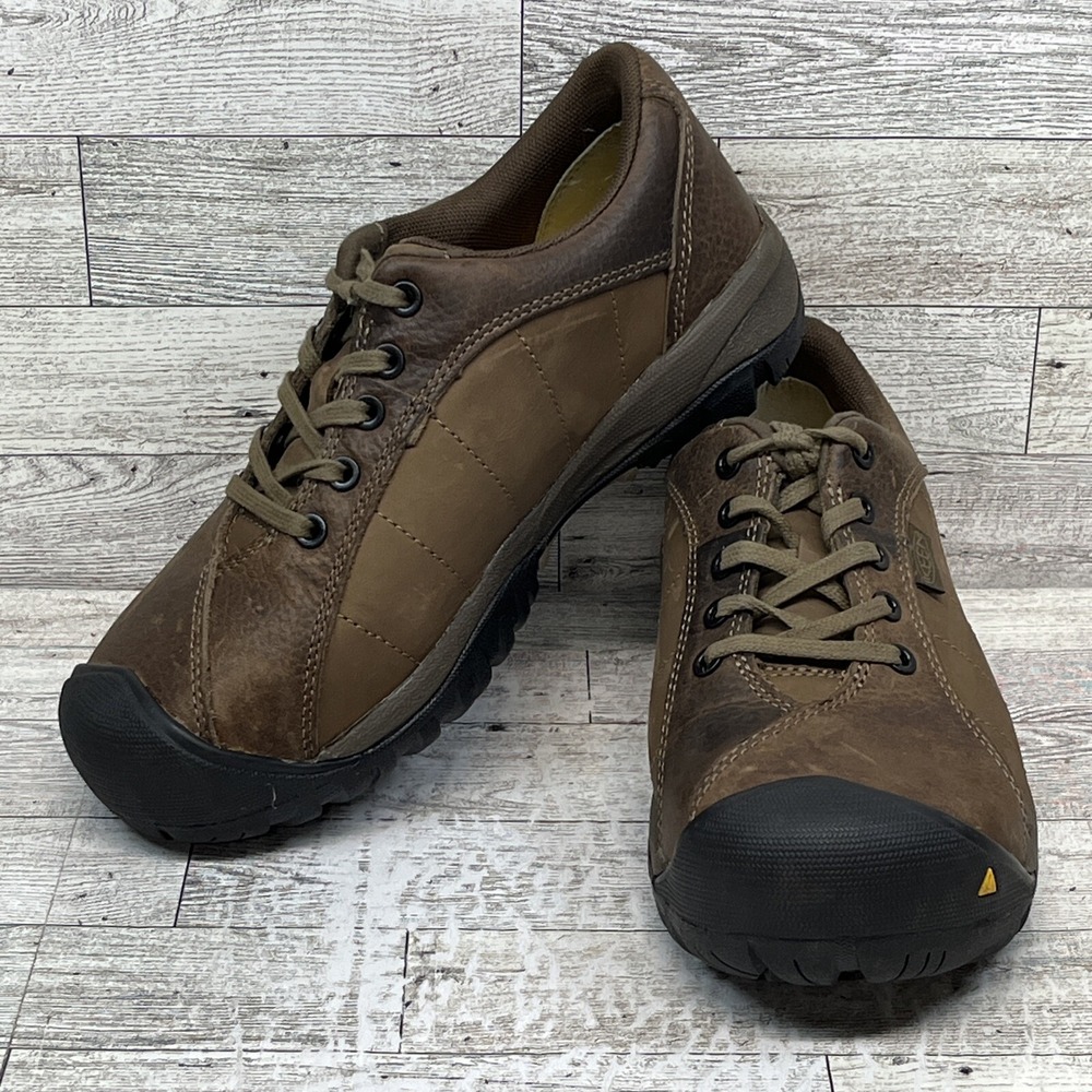 Keen Santa Fe ESD Brown Leather Aluminum Toe Shoes 1017818W Women‎ Size 7W